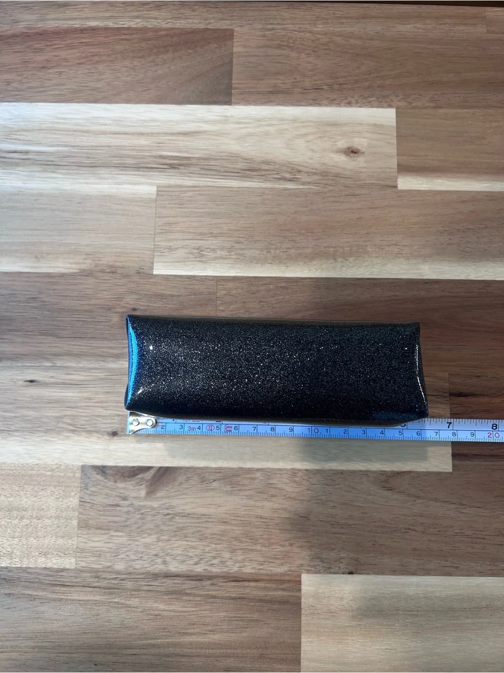 Yves Saint Laurent Beauté Black Glitter Sparkle Cosmetic Makeup Bag Pouch